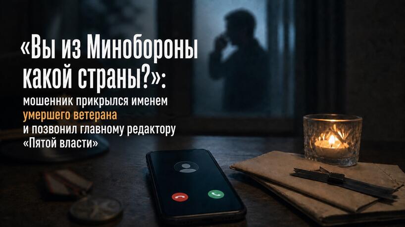 «Вы из Минобороны какой страны?»: мошенник прикрылся именем умершего ветерана и позвонил главному редактору «Пятой власти»